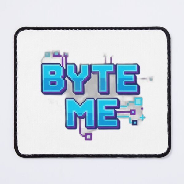 Item preview, Byte Me Geeky Pixel Typography designed and sold by WiserShop.