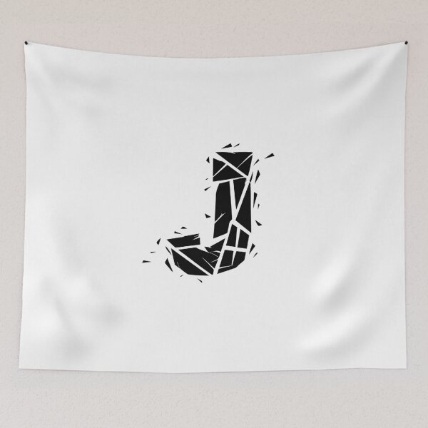 Item preview, Cracked Stone Letter J - Distressed Grunge Style designed and sold by uncoXab.
