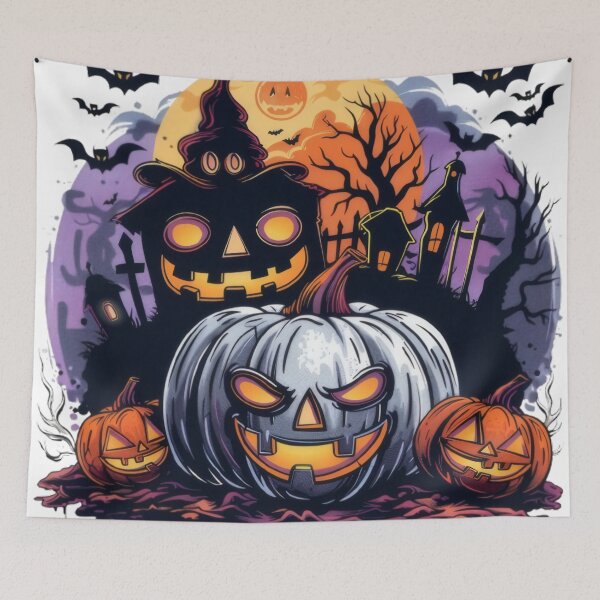 Item preview, Haunted Pumpkin Family Halloween Art designed and sold by funiSockel.