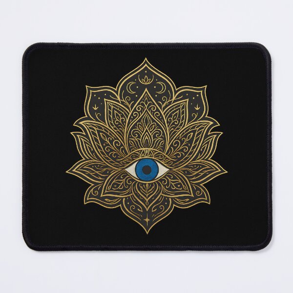 Item preview, Lotus Mandala with Evil Eye Sticker – Balance, Healing, Spiritual Protection designed and sold by Pingestre.