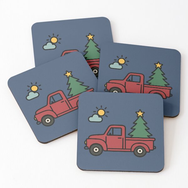 Item preview, Retro Christmas Truck – Holiday Tree Delivery Design designed and sold by BROHLine Studio.