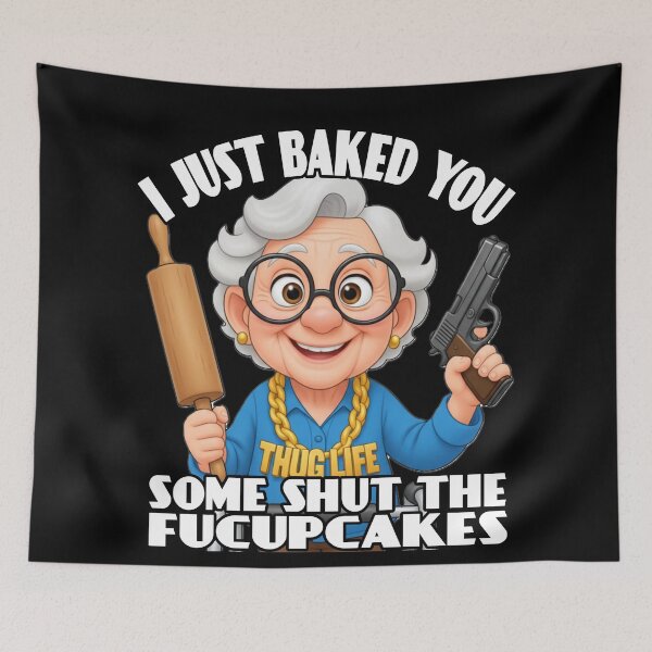 Item preview, I JUST BAKED YOU SOME SHUT THE FUCUPCAKES – Funny Retro Cartoon Design designed and sold by A-T-H.