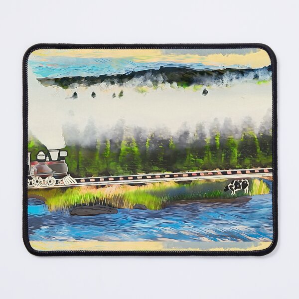 Item preview, Train Coming and Cow Grazing designed and sold by Anne's Drawing and Design.