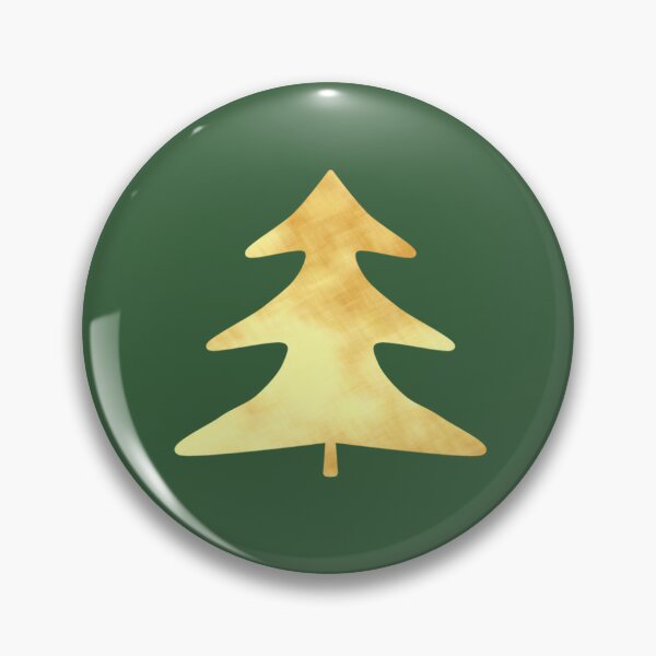 Item preview, Golden Pine Tree on green - Calm, Sensory-Friendly designed and sold by CreaTwinkles.