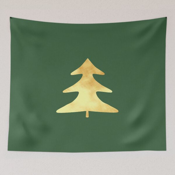 Item preview, Golden Pine Tree on green - Calm, Sensory-Friendly designed and sold by CreaTwinkles.