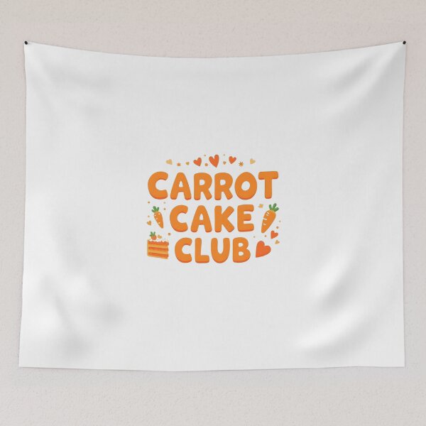 Item preview, Carrot Cake Club – Cute Minimal Carrot Cake Day Typography Design designed and sold by xMErCUrY03x.