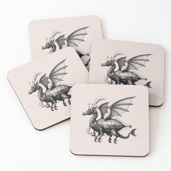 Item preview, The Airship Dragon – Living Airship | Steampunk Engraving designed and sold by Tattee.
