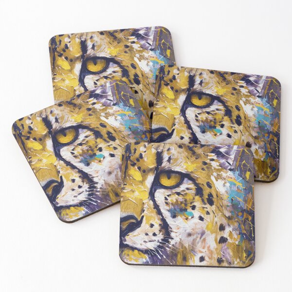 Item preview, Bold Cheetah Expressionist Portrait designed and sold by caracatita75.