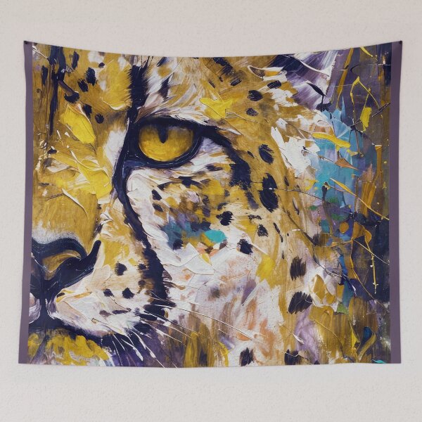 Item preview, Bold Cheetah Expressionist Portrait designed and sold by caracatita75.