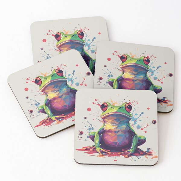 Item preview, Serene Geometry – Abstract Frog Splash Art designed and sold by Lumive.