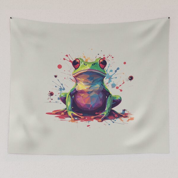 Item preview, Serene Geometry – Abstract Frog Splash Art designed and sold by Lumive.