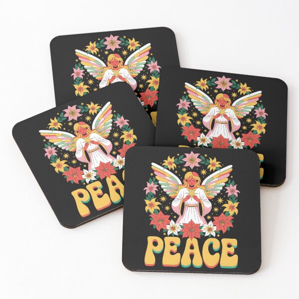Item preview, Peace Angel – Serene Christmas Poinsettia Scene designed and sold by Taans-Creation.