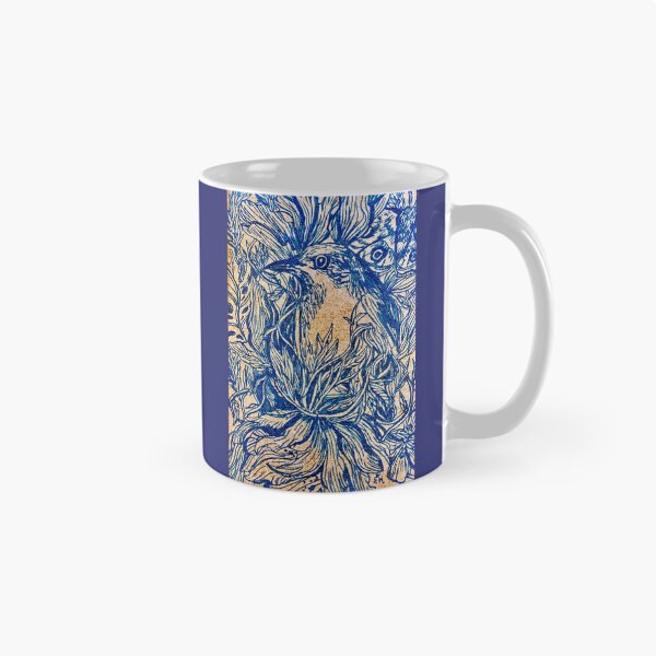 Item preview, Intricate Bird in Blue designed and sold by Erinmaclind.