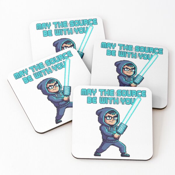 Item preview, May the Source Be With You Geek Art designed and sold by WiserShop.
