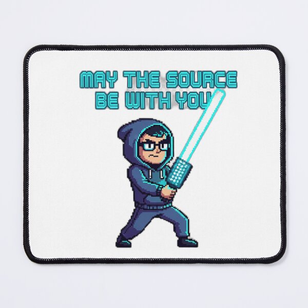 Item preview, May the Source Be With You Geek Art designed and sold by WiserShop.