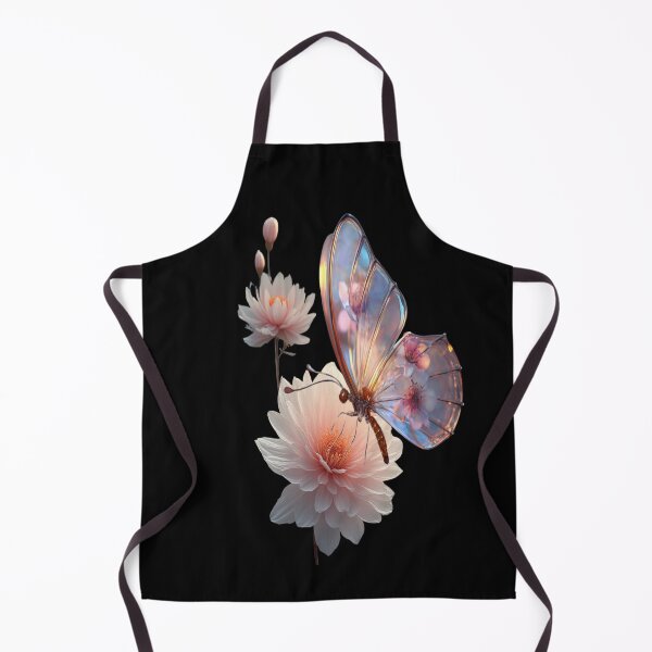 Item preview, Glass Butterfly on Blush Flowers designed and sold by Wild Ink Studio by Barbara.
