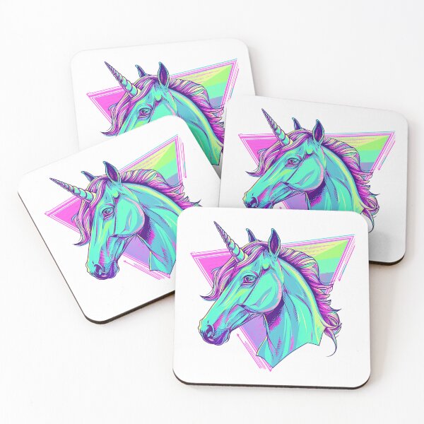 Item preview, Synthwave Unicorn – Retro Futuristic Neon Art designed and sold by Wawan35200.