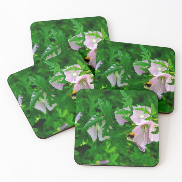 Item preview, Summer Encounter – Bumblebee and Pink Mallow designed and sold by ankarsundfoto.