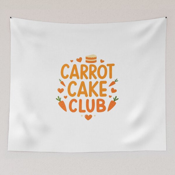 Item preview, Carrot Cake Club – Cute Minimal Carrot Cake Day Typography Design 2 designed and sold by xMErCUrY03x.