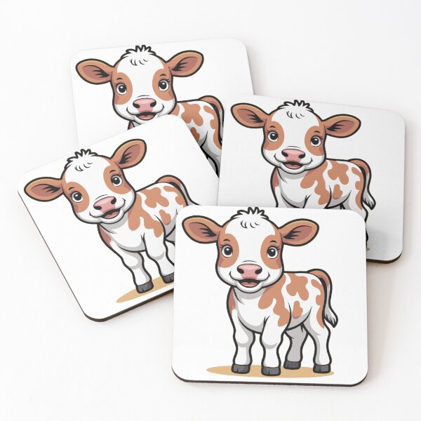Item preview, Cute Cartoon Baby Cow – Adorable Farm Animal Illustration designed and sold by Royalsticker.