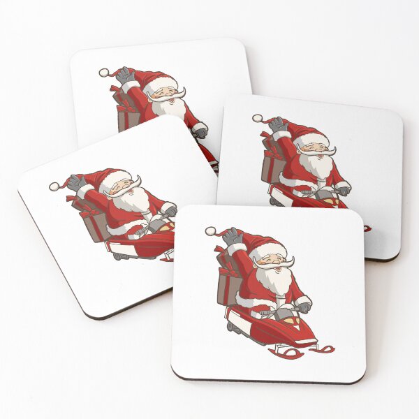 Item preview, Cartoon Santa Claus Riding Snowmobile with Gifts designed and sold by StairheadStore.
