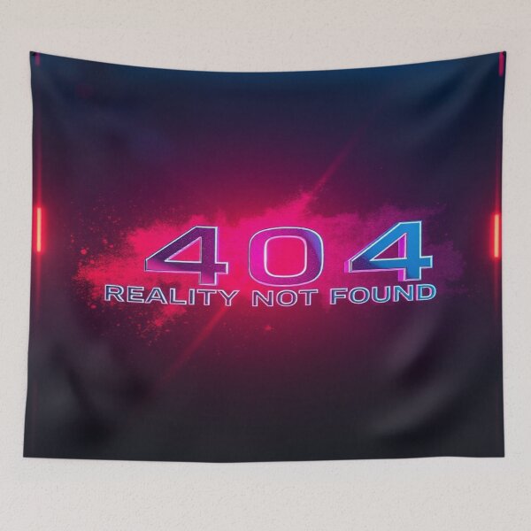 Item preview, 404 Reality Not Found – Y2K Chrome Glitch Design designed and sold by CMdigit.