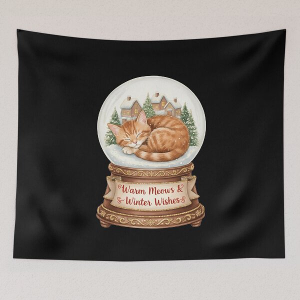 Item preview, Meowy Christmas Cute Cat snowball designed and sold by EXON-Publishing.