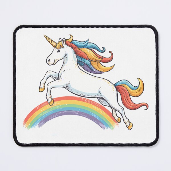 Item preview, Mythical unicorn leaping over the rainbow designed and sold by Wawan35200.