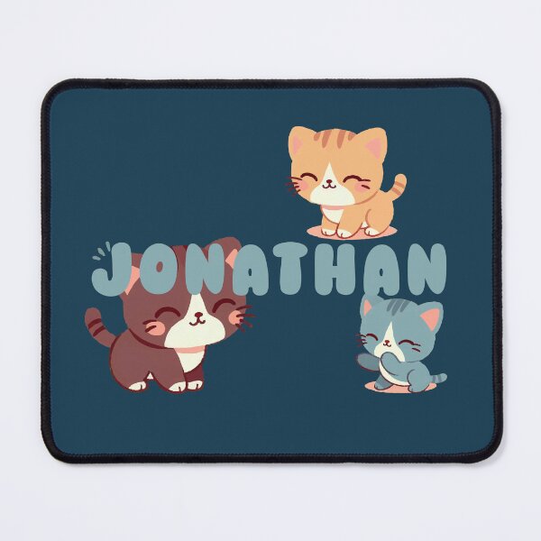 Item preview, Cute Cats and Name Jonathan – Kawaii Personalized Design designed and sold by karolinahinc.