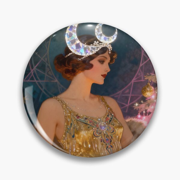 Item preview, Vintage Christmas Goddess – A 1920s Celebration of Light. Art of Sonia Sarkali designed and sold by SoniaSarkali.