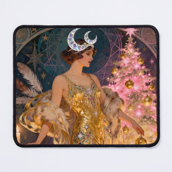 Item preview, Vintage Christmas Goddess – A 1920s Celebration of Light. Art of Sonia Sarkali designed and sold by SoniaSarkali.