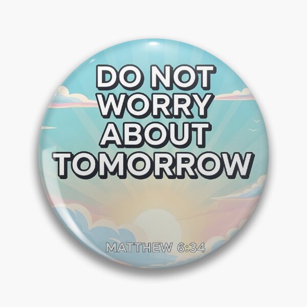 Item preview, Encouraging Bible Verse Matthew 6:34 Cloudy Sky Christian Art. designed and sold by loveandlightrb.