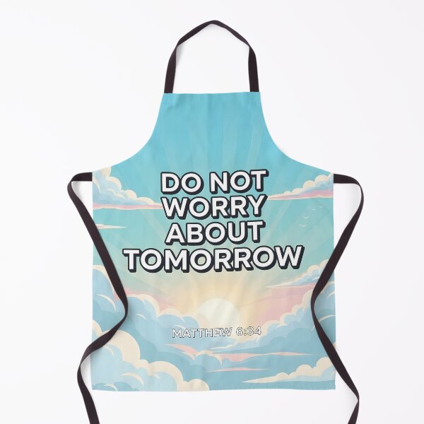Item preview, Encouraging Bible Verse Matthew 6:34 Cloudy Sky Christian Art. designed and sold by loveandlightrb.