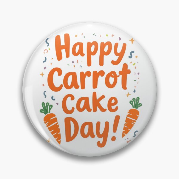 Item preview, Happy Carrot Cake Day – Cute Pastel Carrot Cake Celebration Design designed and sold by xMErCUrY03x.
