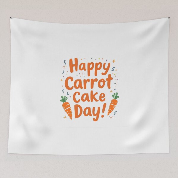 Item preview, Happy Carrot Cake Day – Cute Pastel Carrot Cake Celebration Design designed and sold by xMErCUrY03x.
