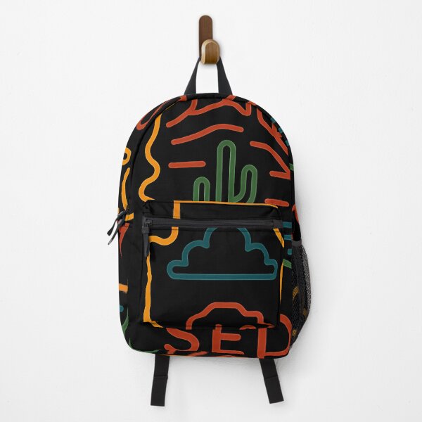 Item preview, Sedona Minimal Line Art – Colorful Desert Silhouette on Black Background | Modern Boho Wall Art & T-Shirt Design designed and sold by OzzFrequency.