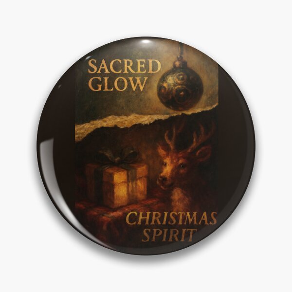 Item preview, Painterly Christmas Mood with Glowing Reindeer and Ornate Ornament Accent designed and sold by SplashTastic.