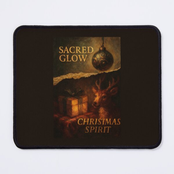 Item preview, Painterly Christmas Mood with Glowing Reindeer and Ornate Ornament Accent designed and sold by SplashTastic.