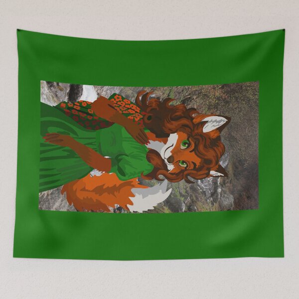 Item preview, Fox Woman in Green 2025  designed and sold by KlakkDrawsStuff.