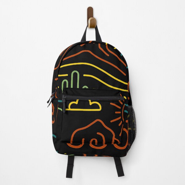 Item preview, Sedona Minimal Line Art – Colorful Desert Silhouette on Black Background | Modern Boho Wall Art & T-Shirt Design designed and sold by OzzFrequency.