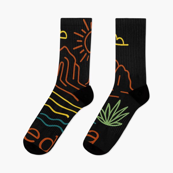 Item preview, Sedona Minimal Line Art – Colorful Desert Silhouette on Black Background | Modern Boho Wall Art & T-Shirt Design designed and sold by OzzFrequency.