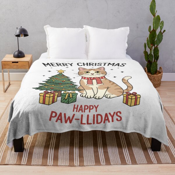 Item preview, Meowy Christmas Cute Cat Happy Paw-llidays designed and sold by EXON-Publishing.
