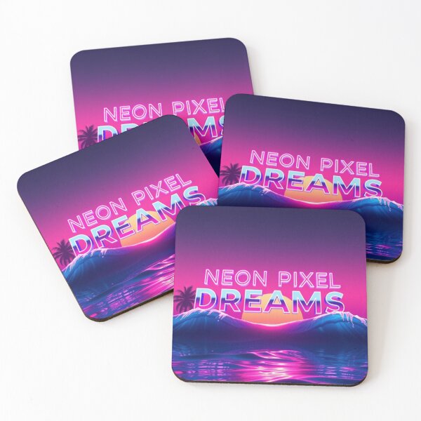 Item preview, Neon Pixel Dreams – Neon Ocean Vaporwave Aesthetic designed and sold by CMdigit.