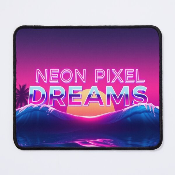 Item preview, Neon Pixel Dreams – Neon Ocean Vaporwave Aesthetic designed and sold by CMdigit.