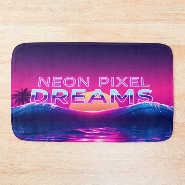 Item preview, Neon Pixel Dreams – Neon Ocean Vaporwave Aesthetic designed and sold by CMdigit.