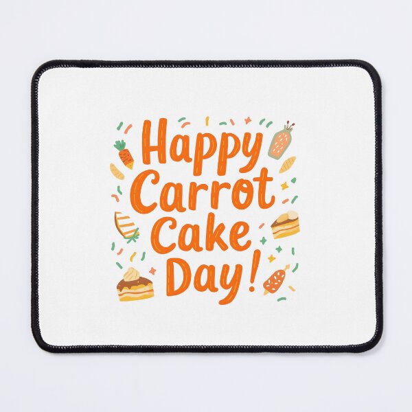 Item preview, Happy Carrot Cake Day – Cute Pastel Carrot Cake Celebration Design 2 designed and sold by xMErCUrY03x.