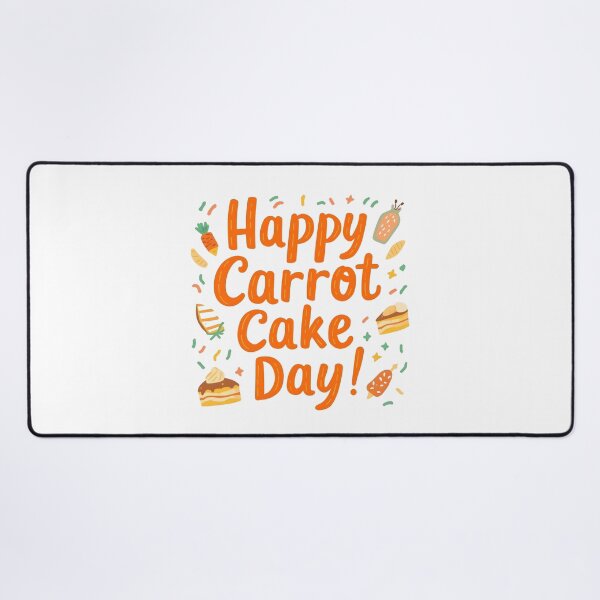 Item preview, Happy Carrot Cake Day – Cute Pastel Carrot Cake Celebration Design 2 designed and sold by xMErCUrY03x.