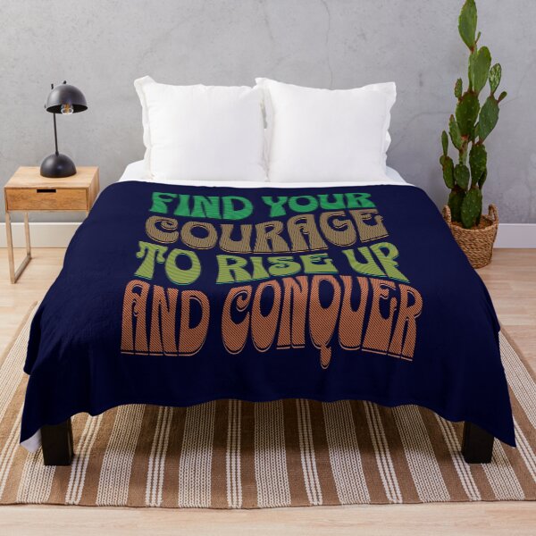 Item preview, Find Your Courage to Rise Up and Conquer - Retro Groovy Motivational Slogan designed and sold by SaadArtCo.