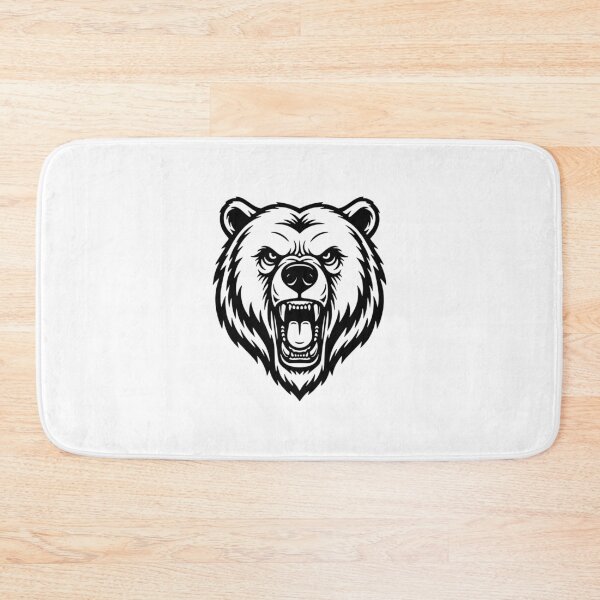 Item preview, Angry Bear - Black and White Art - Wild Nature designed and sold by ThatFrenchMaker.