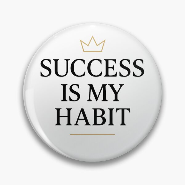 Item preview, Success Is My Habit | Motivational Crown Typography | Discipline & Success Mindset Design designed and sold by EnergyPixel.